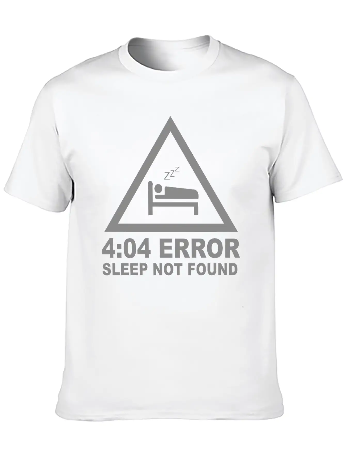 404 Eror Sleep Not Found Classic Crew Neck Graphic Tee – Everyday Minimal Look