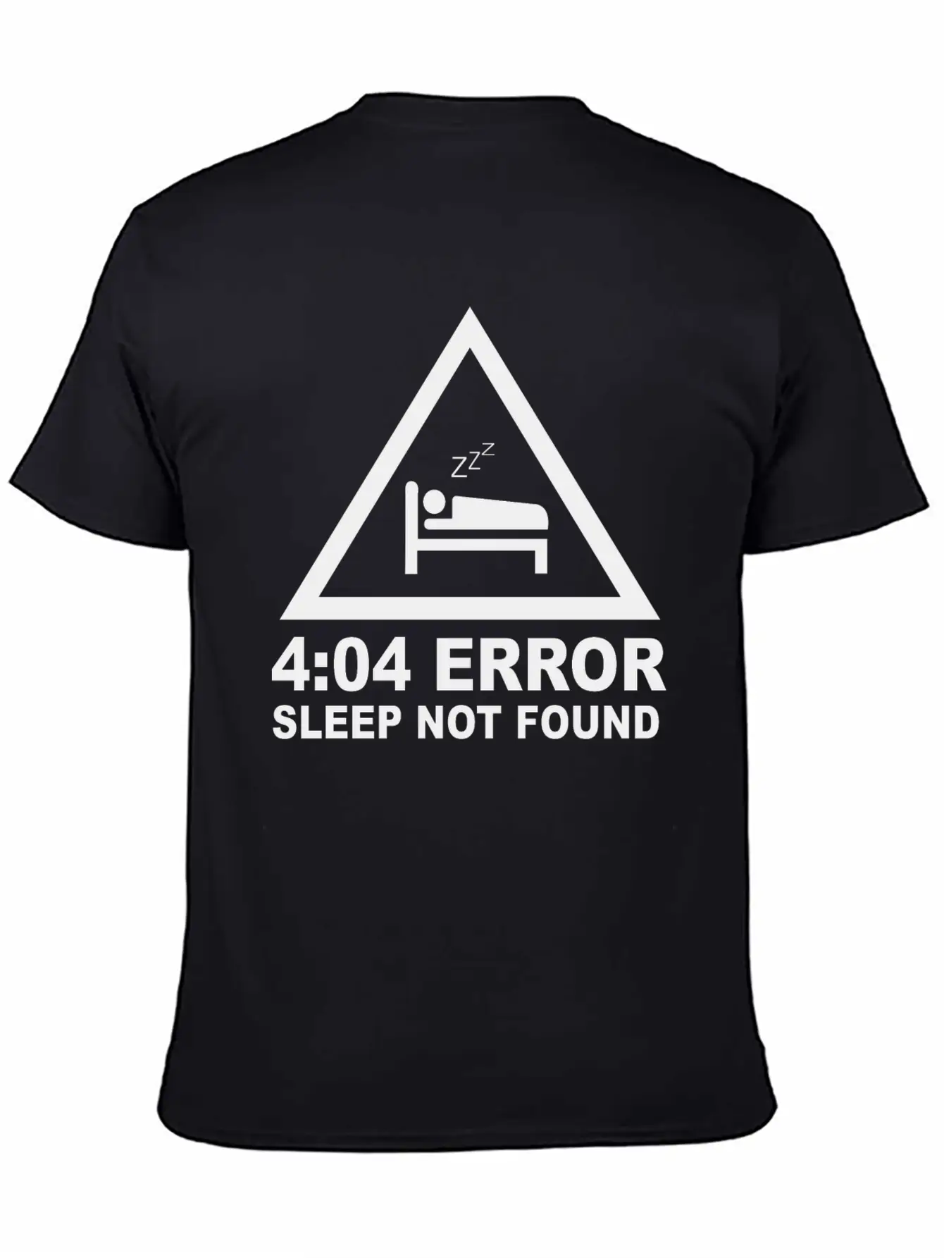 404 Eror Sleep Not Found Classic Crew Neck Graphic Tee – Everyday Minimal Look