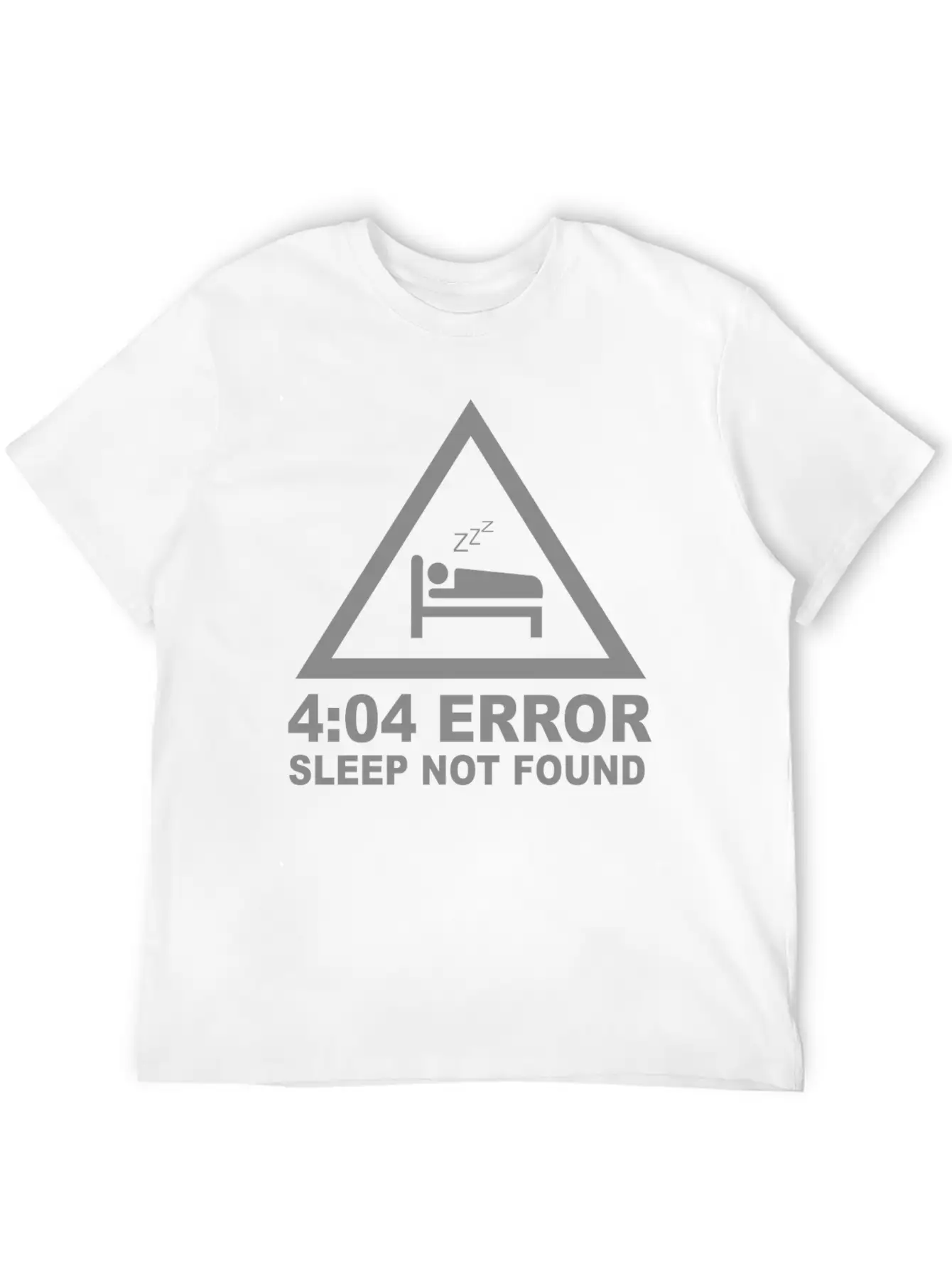 404 Eror Sleep Not Found Classic Crew Neck Graphic Tee – Everyday Minimal Look