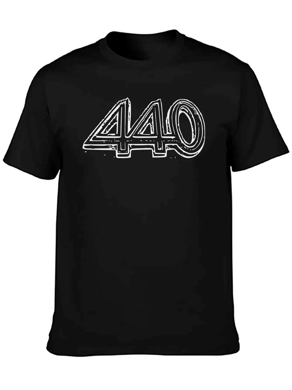 440 Text Unisex Short Sleeve Soft Cotton T-Shirt – Casual Everyday Wear
