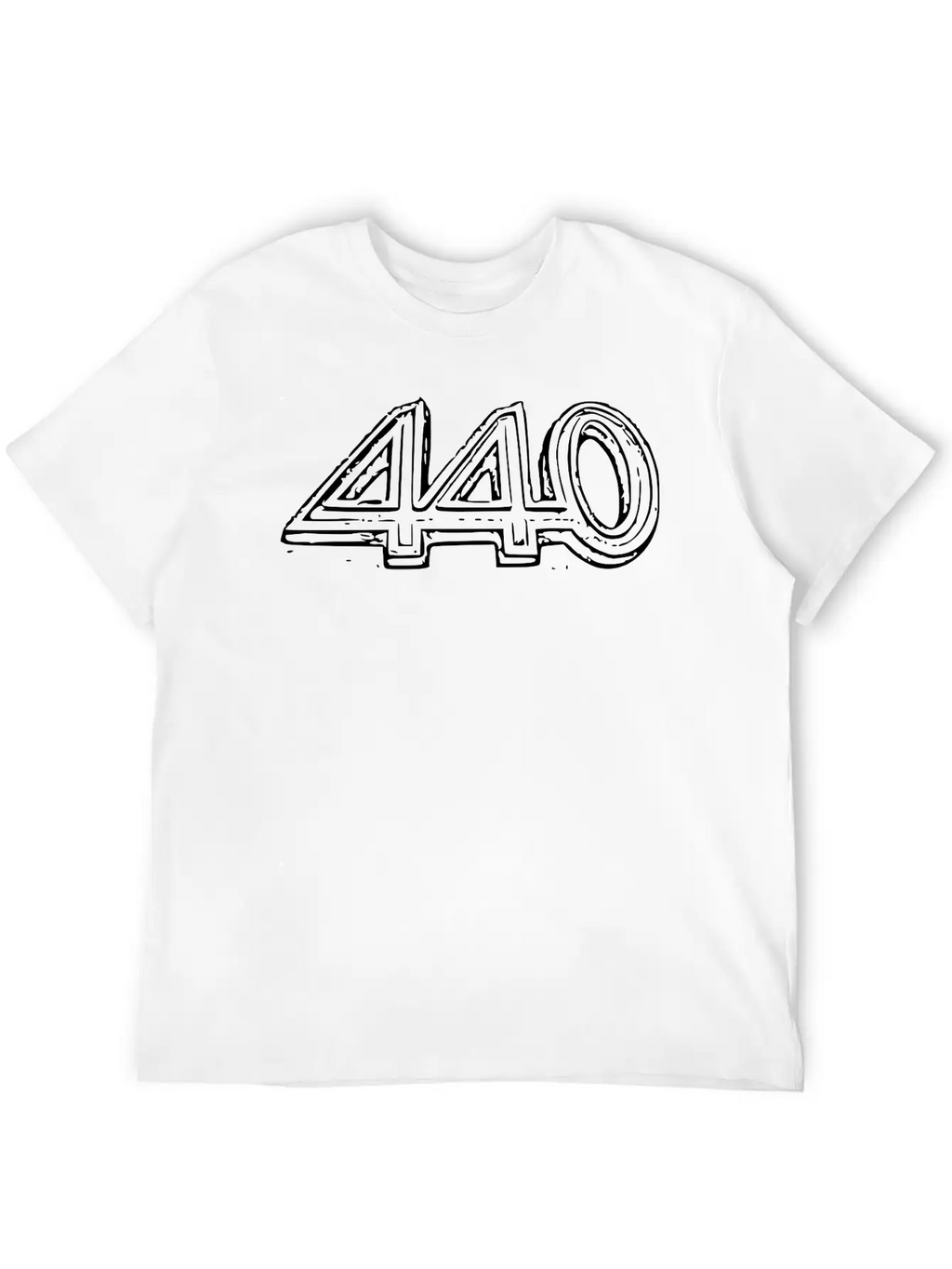440 Text Unisex Short Sleeve Soft Cotton T-Shirt – Casual Everyday Wear