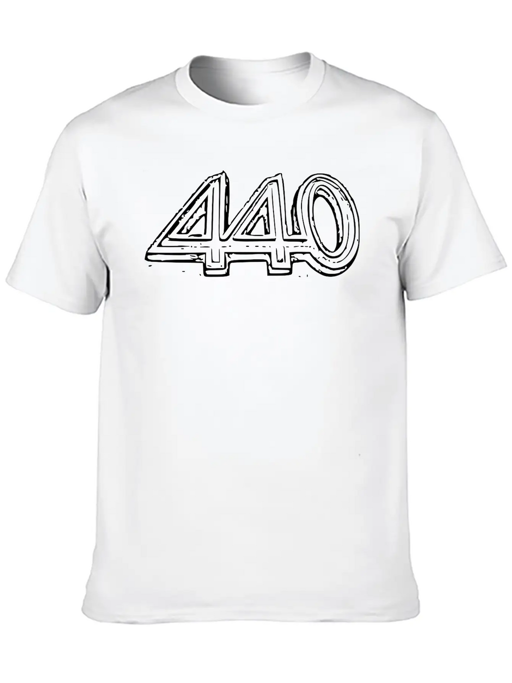 440 Text Unisex Short Sleeve Soft Cotton T-Shirt – Casual Everyday Wear