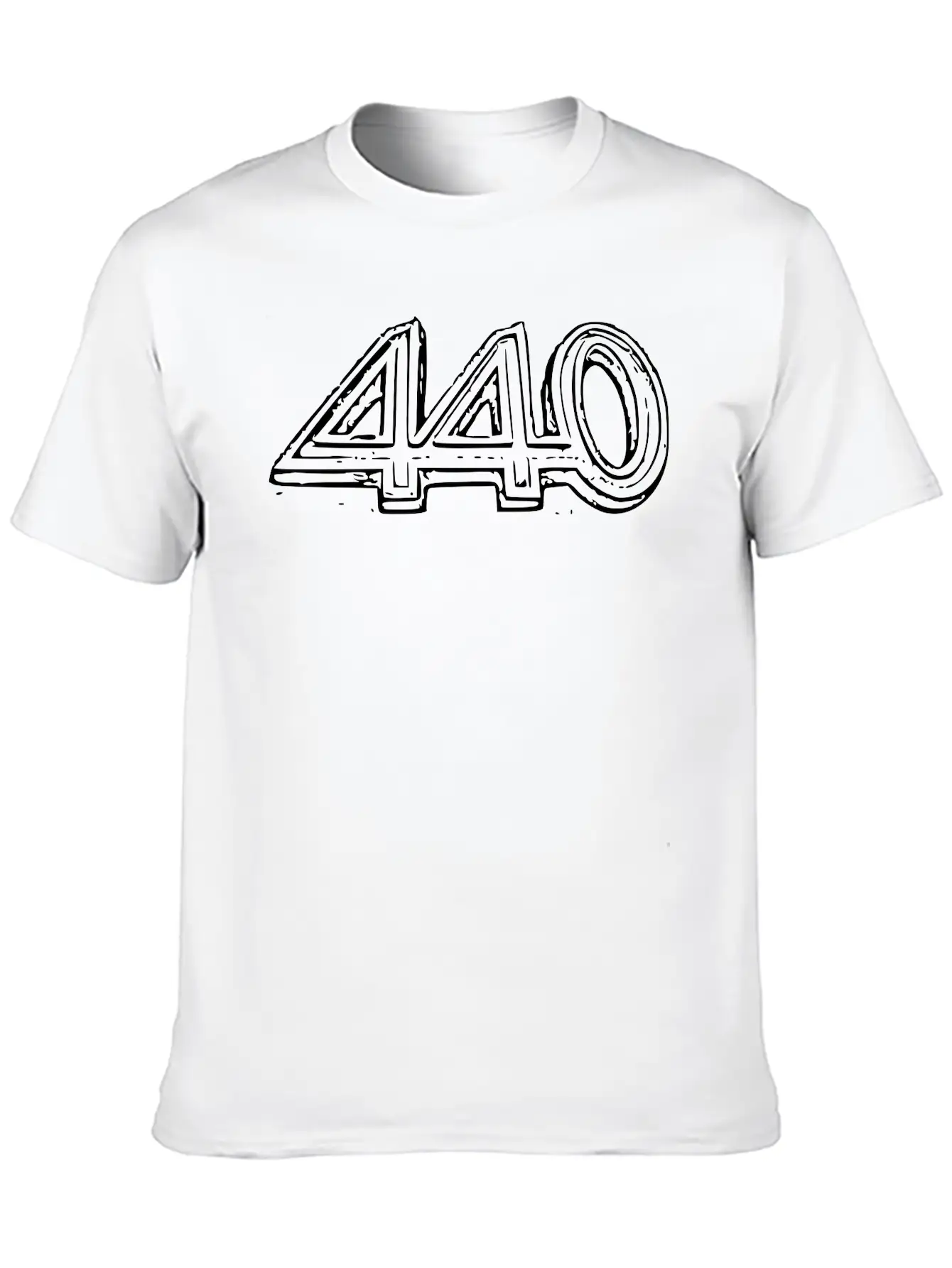 440 Text Unisex Short Sleeve Soft Cotton T-Shirt – Casual Everyday Wear