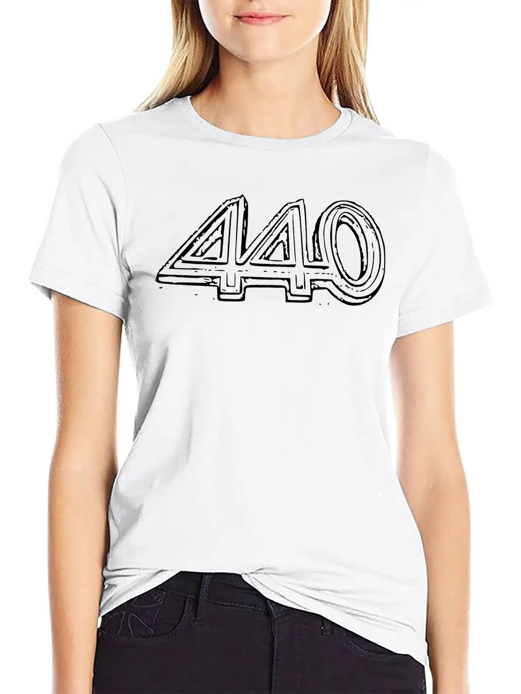 440 Text Unisex Short Sleeve Soft Cotton T-Shirt – Casual Everyday Wear