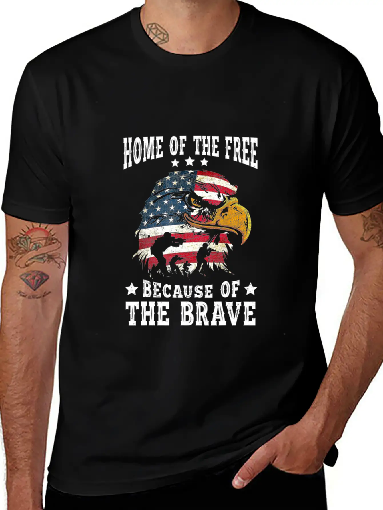 4th Of July Bald Eagle American Flag 4th Of Unisex Short Sleeve Soft Cotton T-Shirt – Casual Everyday Wear
