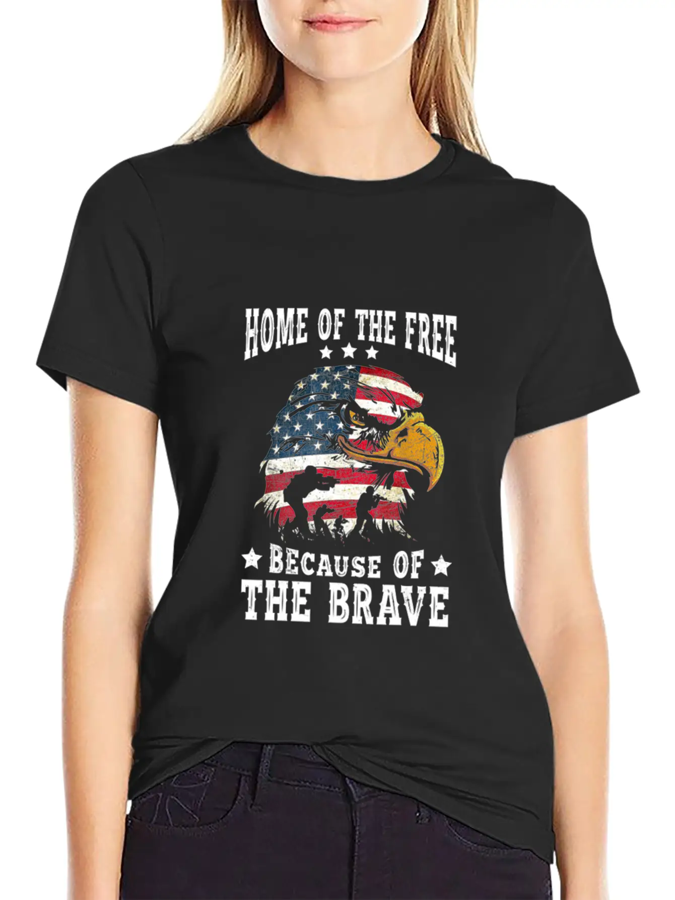 4th Of July Bald Eagle American Flag 4th Of Unisex Short Sleeve Soft Cotton T-Shirt – Casual Everyday Wear