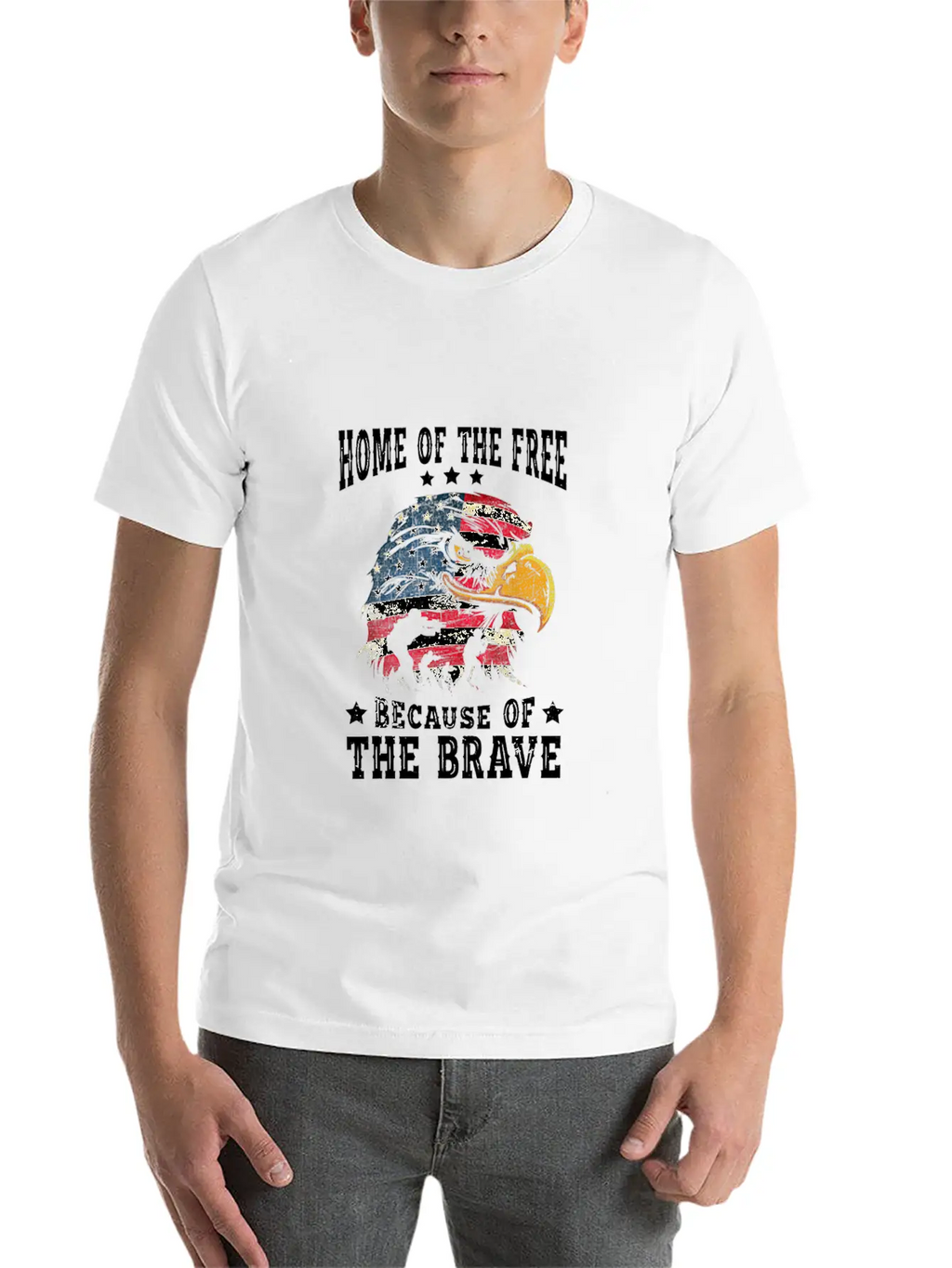4th Of July Bald Eagle American Flag 4th Of Unisex Short Sleeve Soft Cotton T-Shirt – Casual Everyday Wear