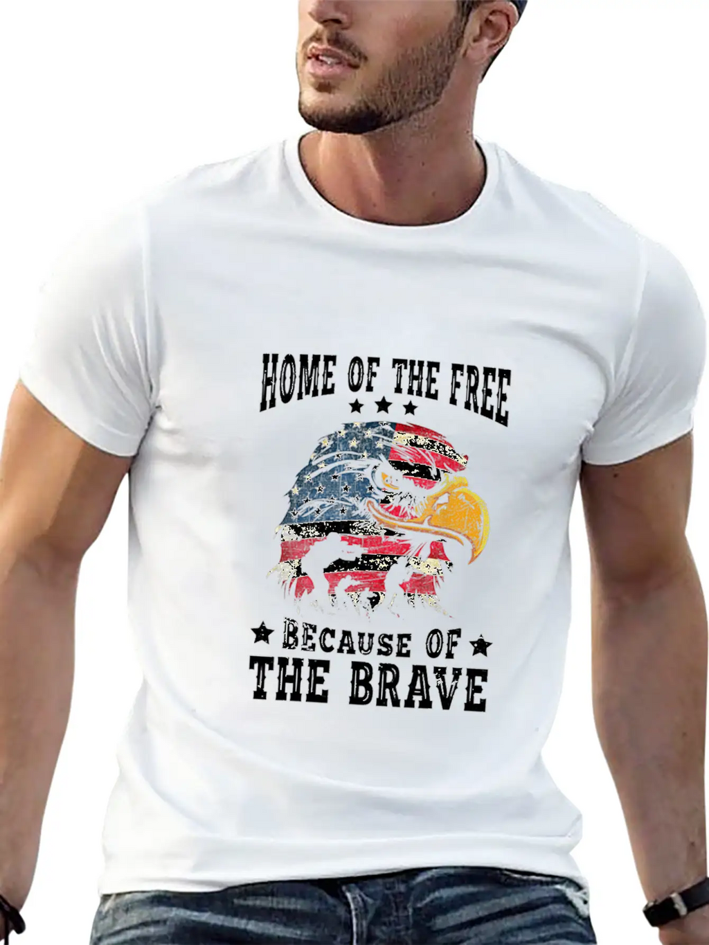 4th Of July Bald Eagle American Flag 4th Of Unisex Short Sleeve Soft Cotton T-Shirt – Casual Everyday Wear