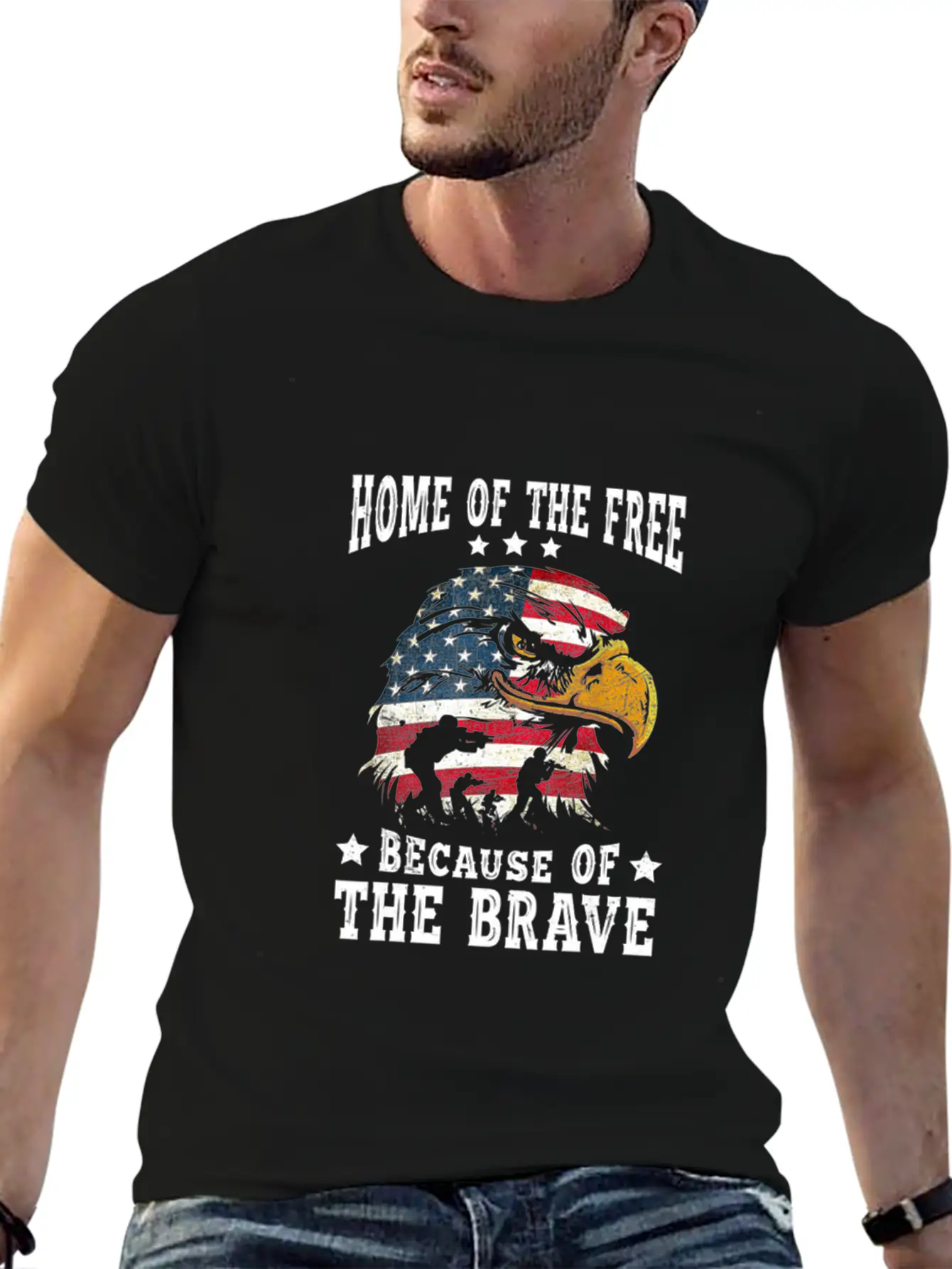 4th Of July Bald Eagle American Flag 4th Of Unisex Short Sleeve Soft Cotton T-Shirt – Casual Everyday Wear