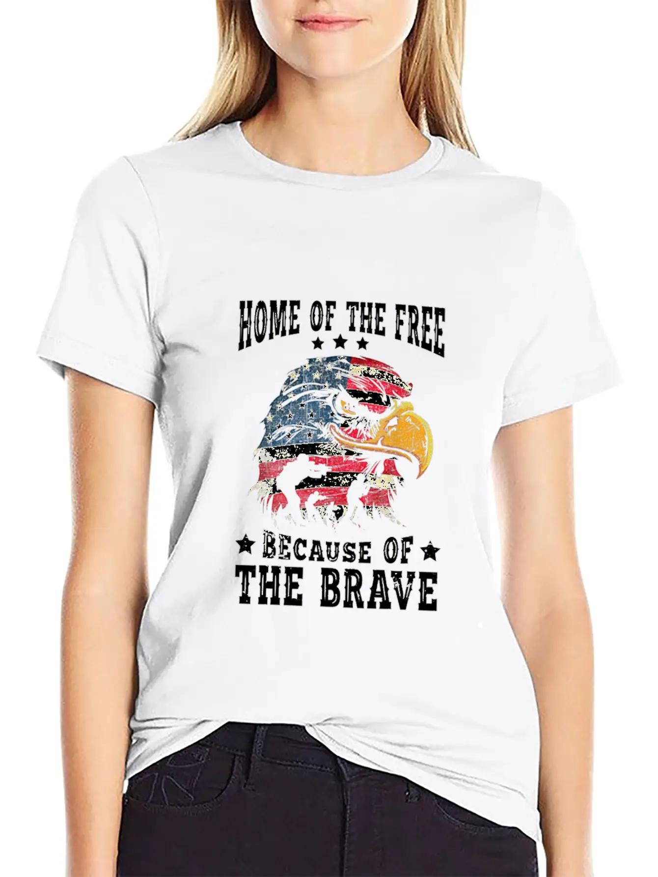 4th Of July Bald Eagle American Flag 4th Of Unisex Short Sleeve Soft Cotton T-Shirt – Casual Everyday Wear