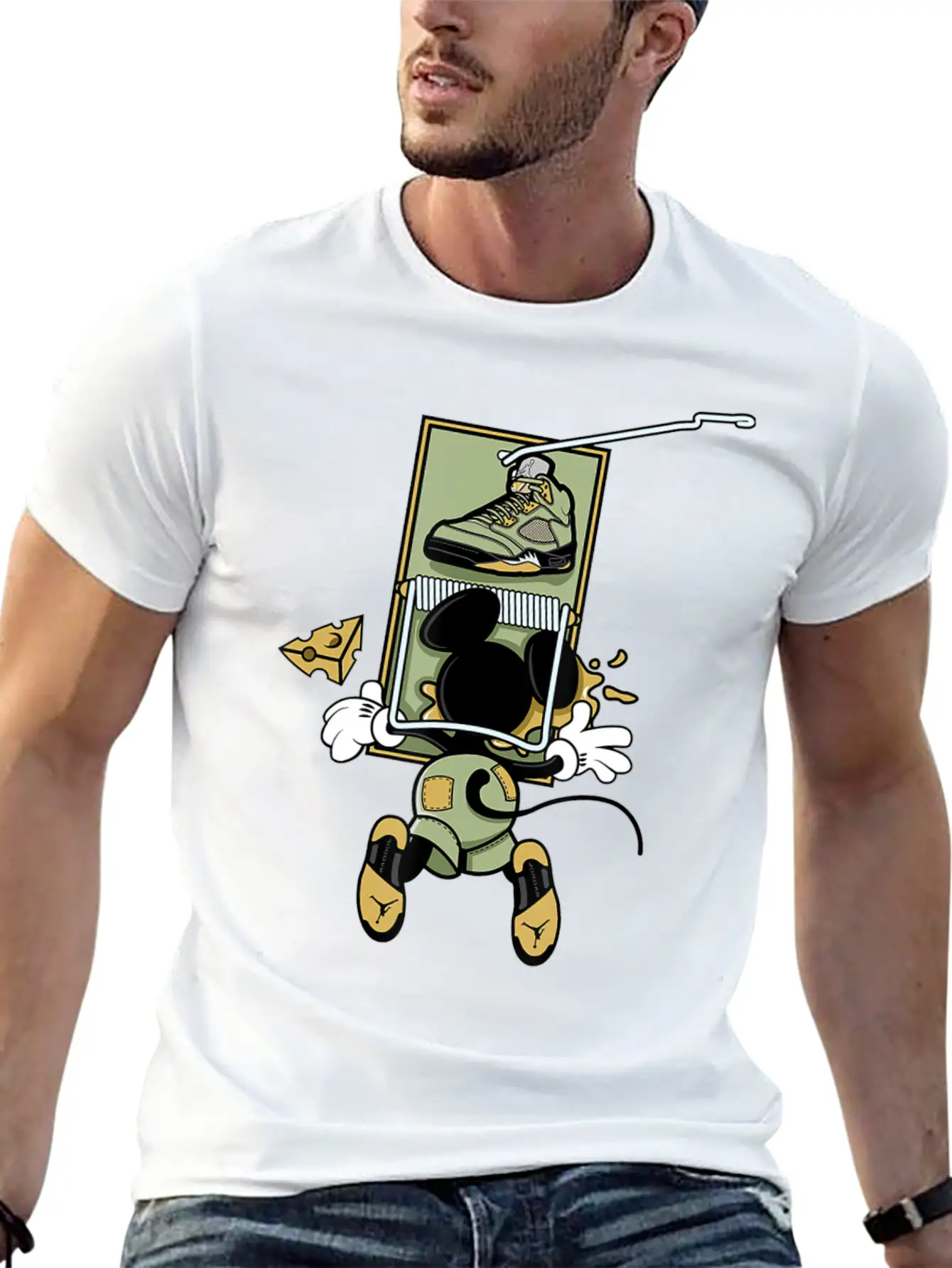 5 Retro Jade Horizon Matching Unisex Casual T-Shirt – Clean Design For Daily Comfort