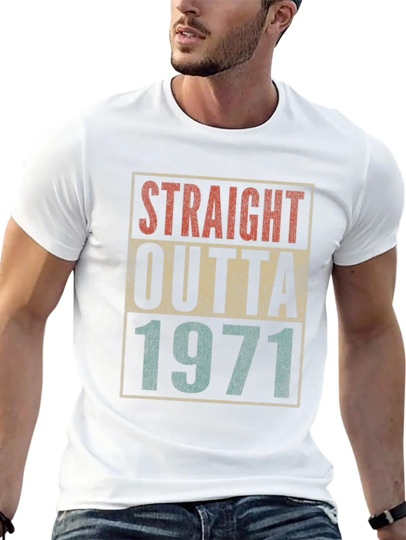 50th Birthday Gift 50 Years Straight Outta 1971 Breathable Graphic T-Shirt – Perfect For Casual Days