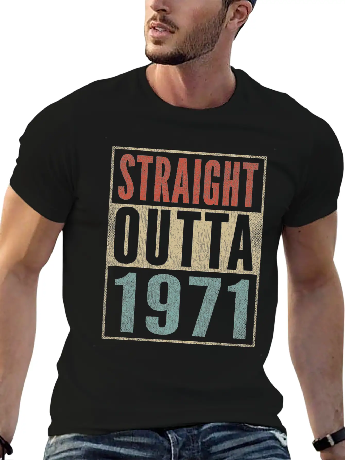 50th Birthday Gift 50 Years Straight Outta 1971 Breathable Graphic T-Shirt – Perfect For Casual Days