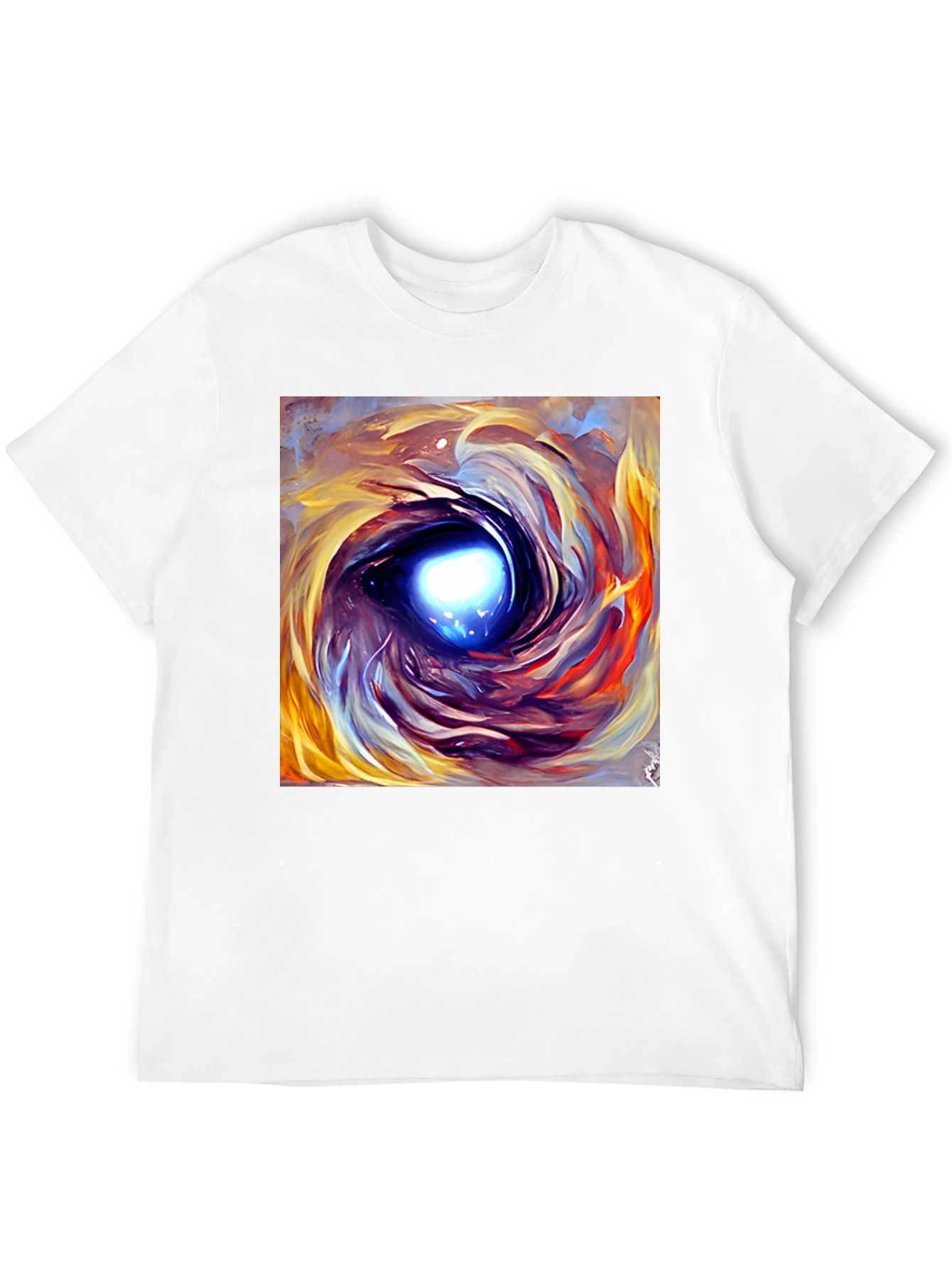 Abstract Art Vortex T-Shirt - Mens Black Tee