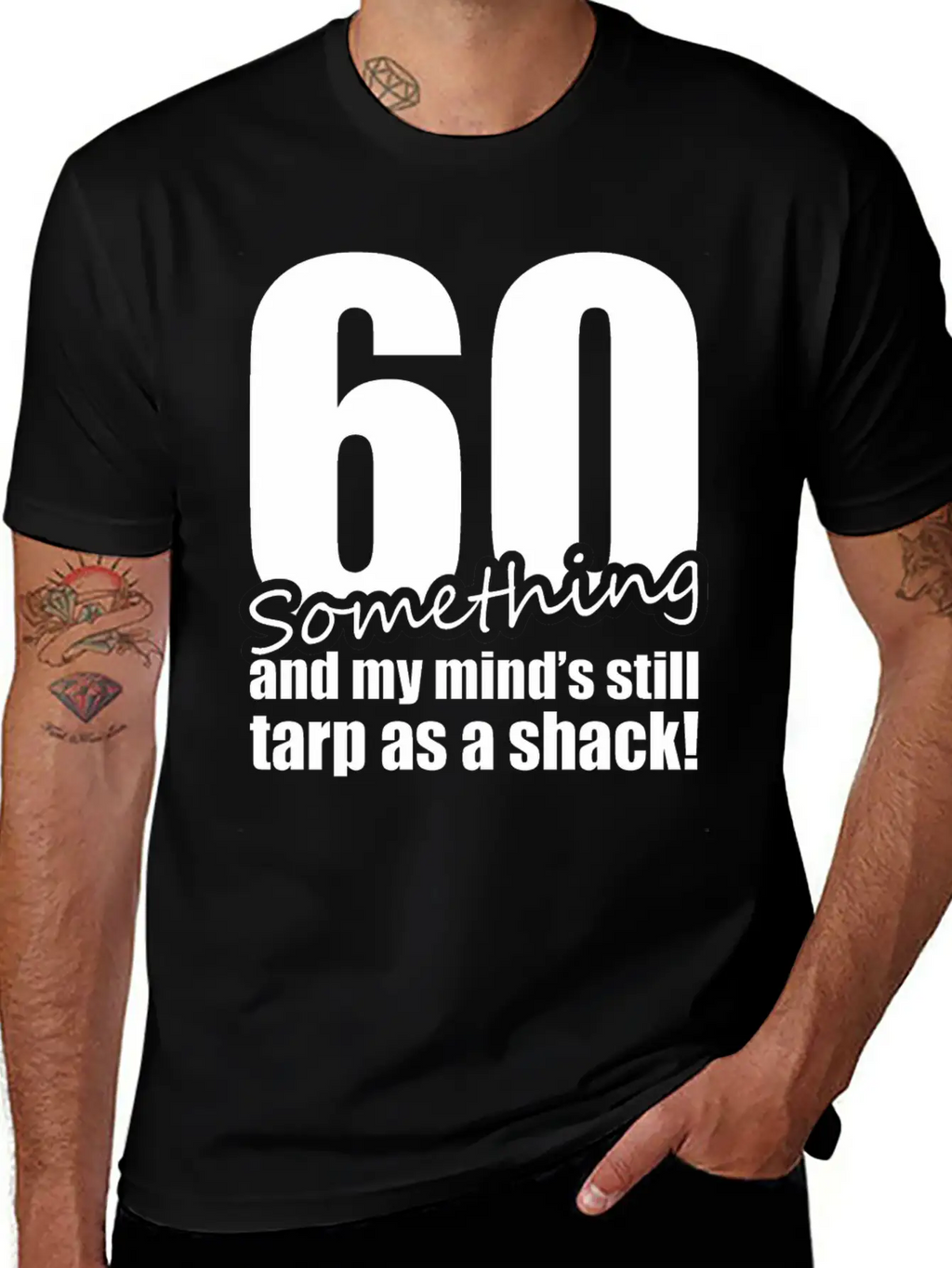 60 Something And My Mind's Still Trap As A Shack Unisex Cotton Tee – Relaxed Fit For Any Occasion
