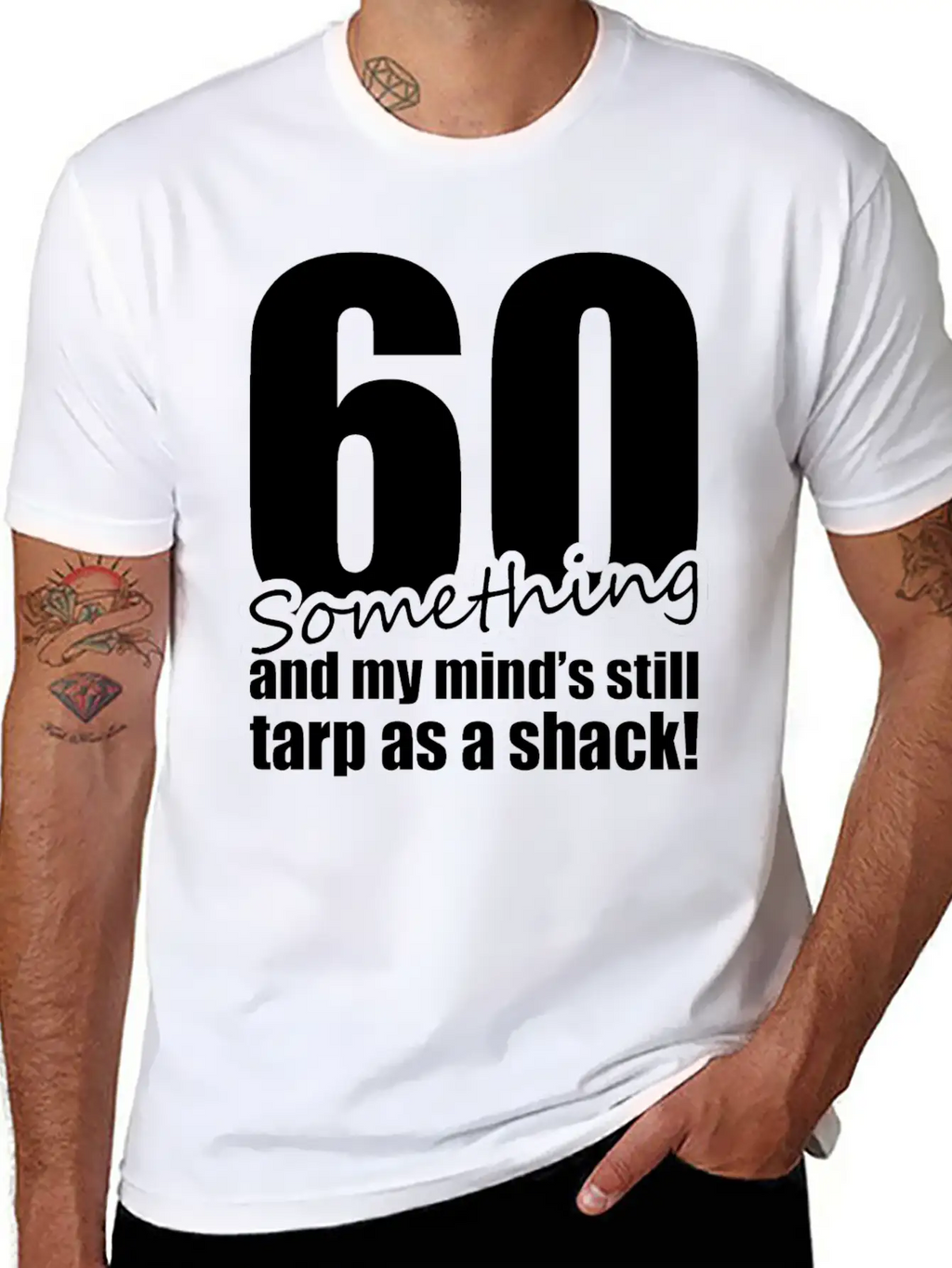60 Something And My Mind's Still Trap As A Shack Unisex Cotton Tee – Relaxed Fit For Any Occasion