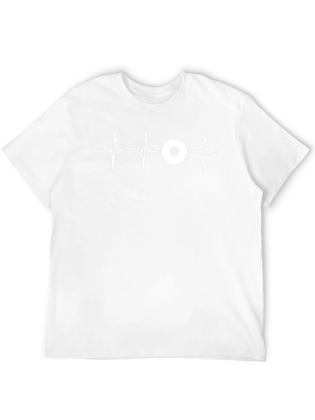 8 Ball Heartbeat Graphic T-Shirt - Black