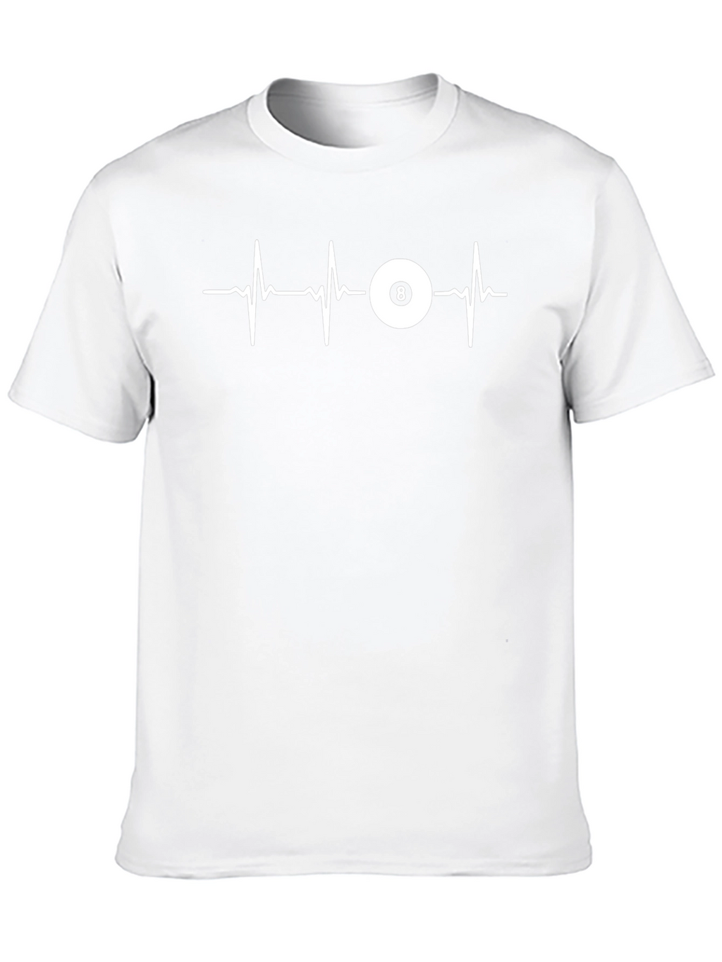 8 Ball Heartbeat Graphic T-Shirt - Black