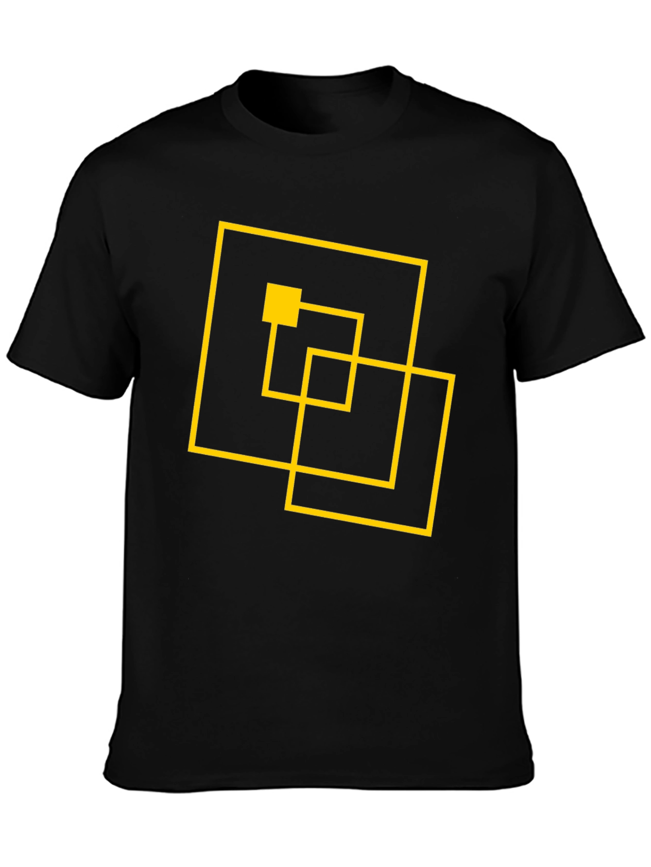 Abstract Geometric Black T-Shirt