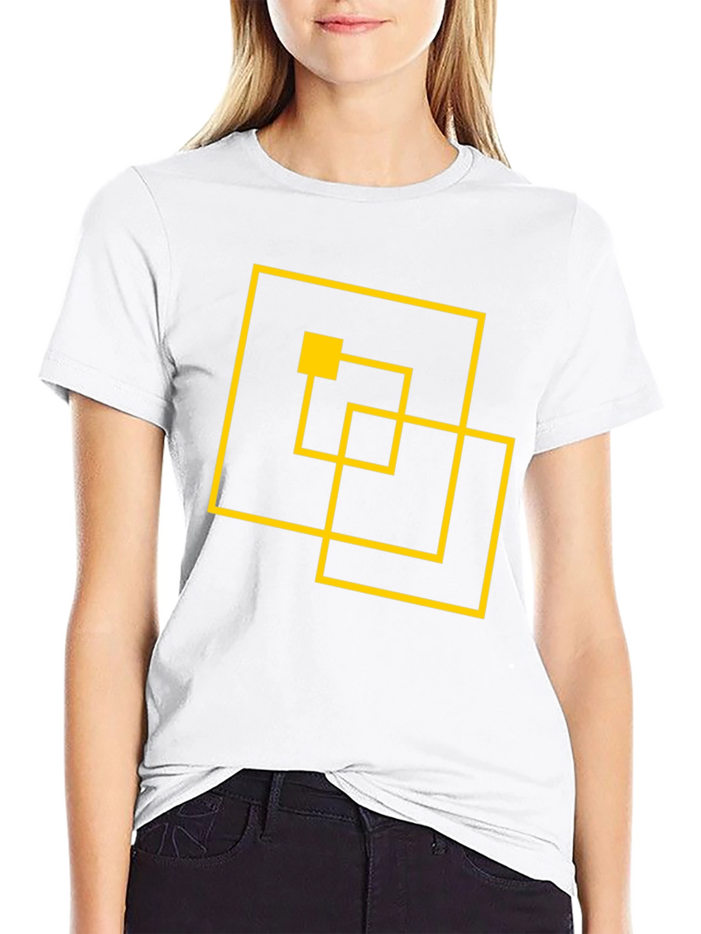 Abstract Geometric Black T-Shirt