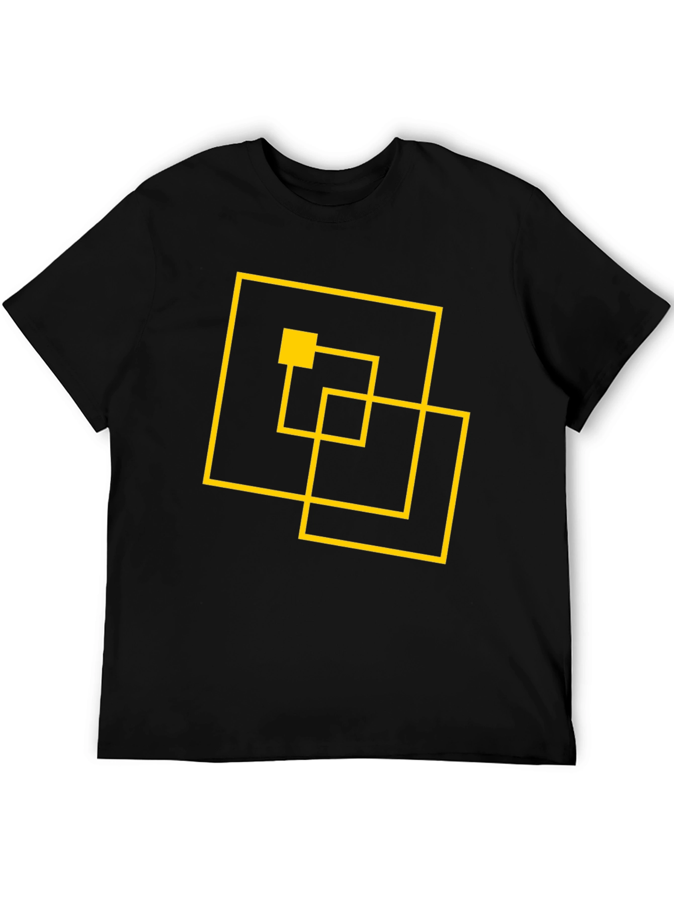 Abstract Geometric Black T-Shirt