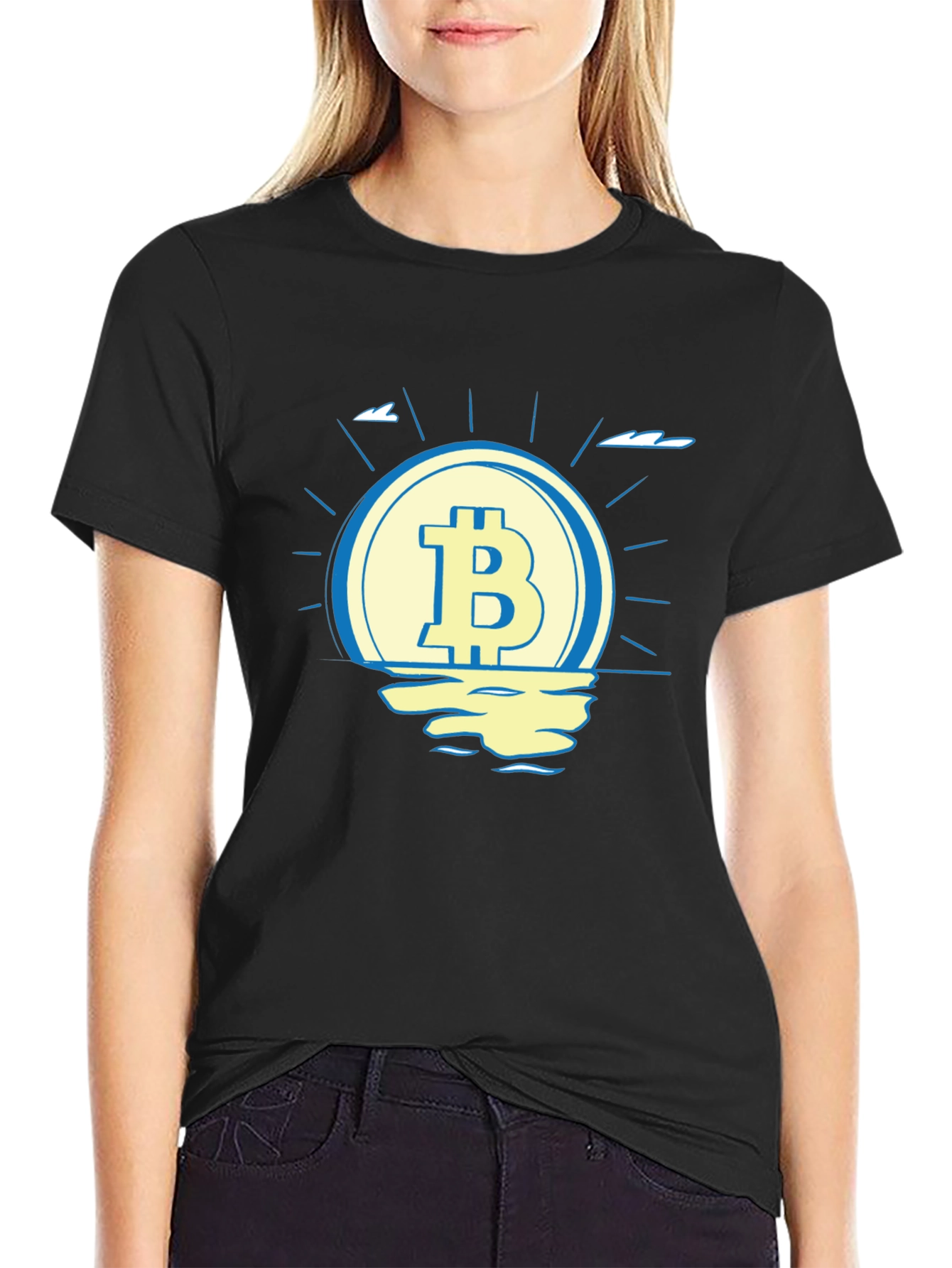 Bitcoin Sunset T-Shirt - Crypto Currency Tee
