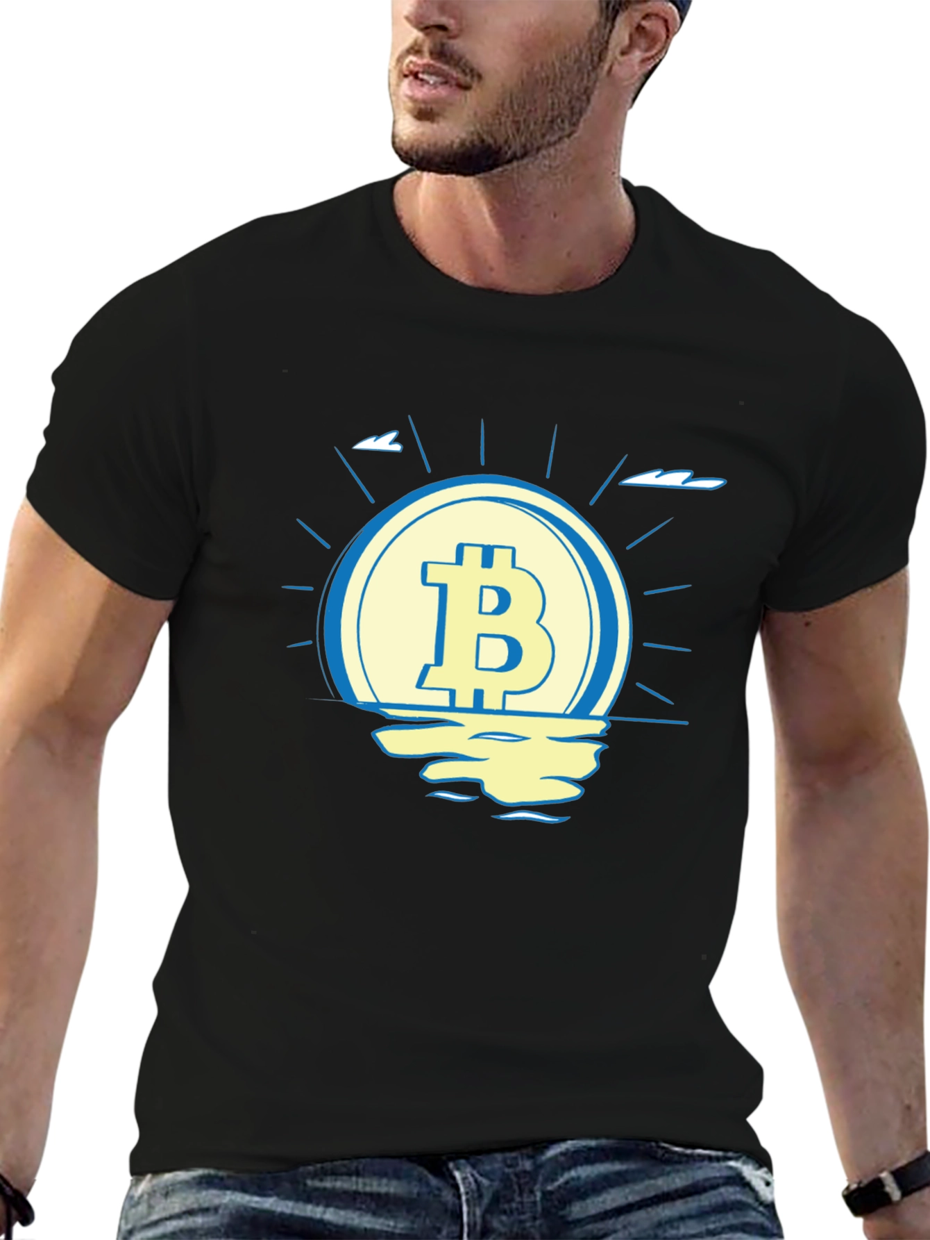 Bitcoin Sunset T-Shirt - Crypto Currency Tee