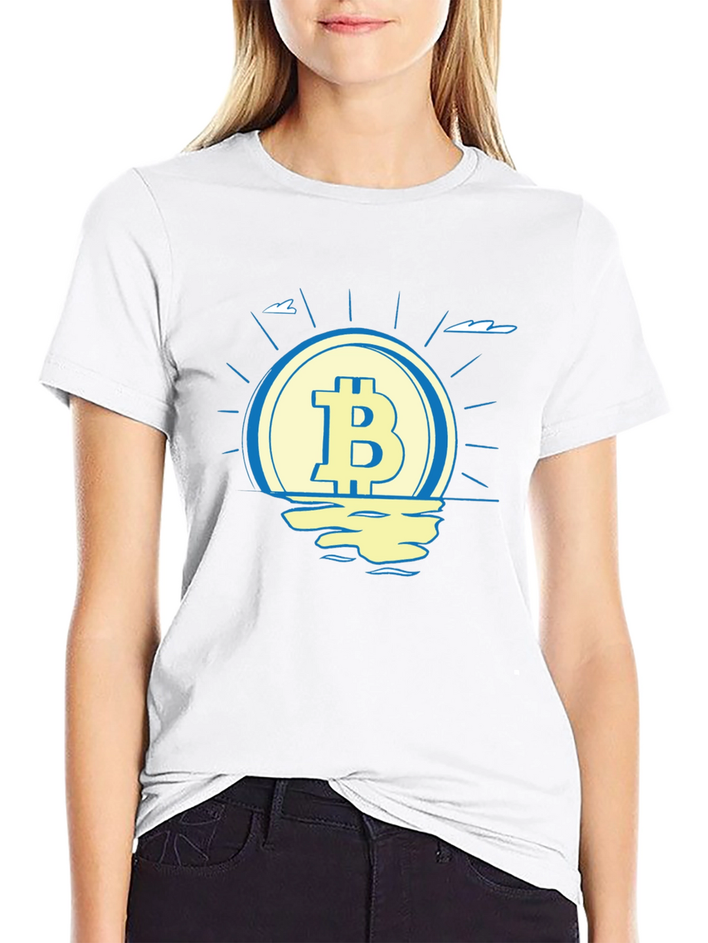 Bitcoin Sunset T-Shirt - Crypto Currency Tee