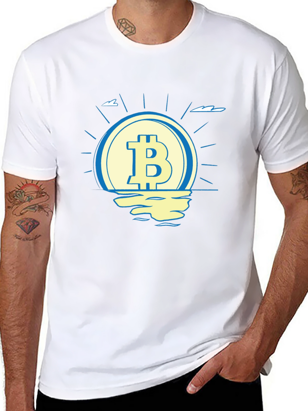 Bitcoin Sunset T-Shirt - Crypto Currency Tee