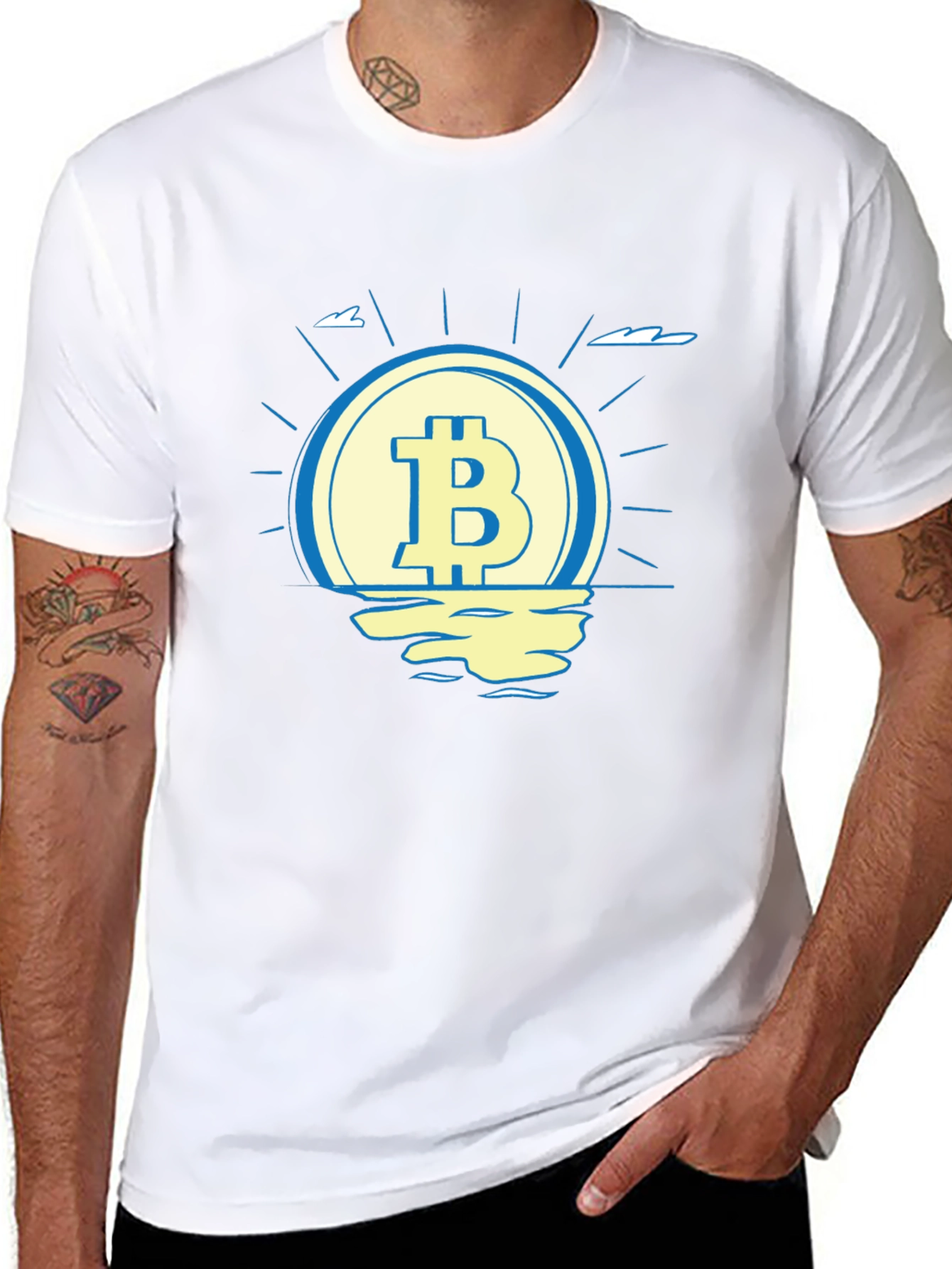 Bitcoin Sunset T-Shirt - Crypto Currency Tee
