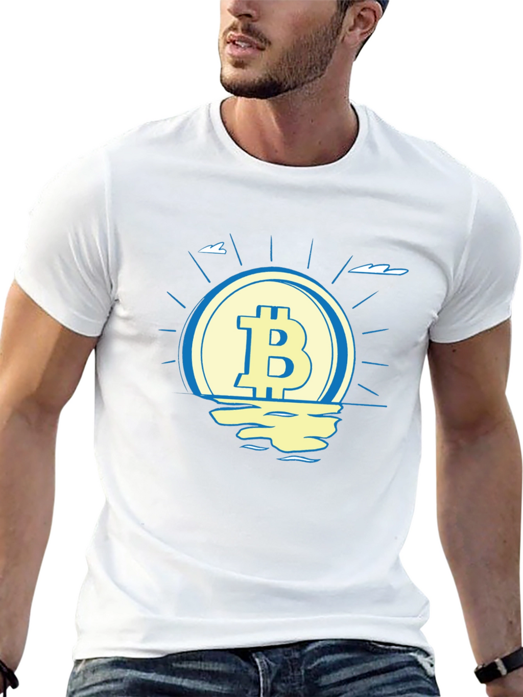 Bitcoin Sunset T-Shirt - Crypto Currency Tee