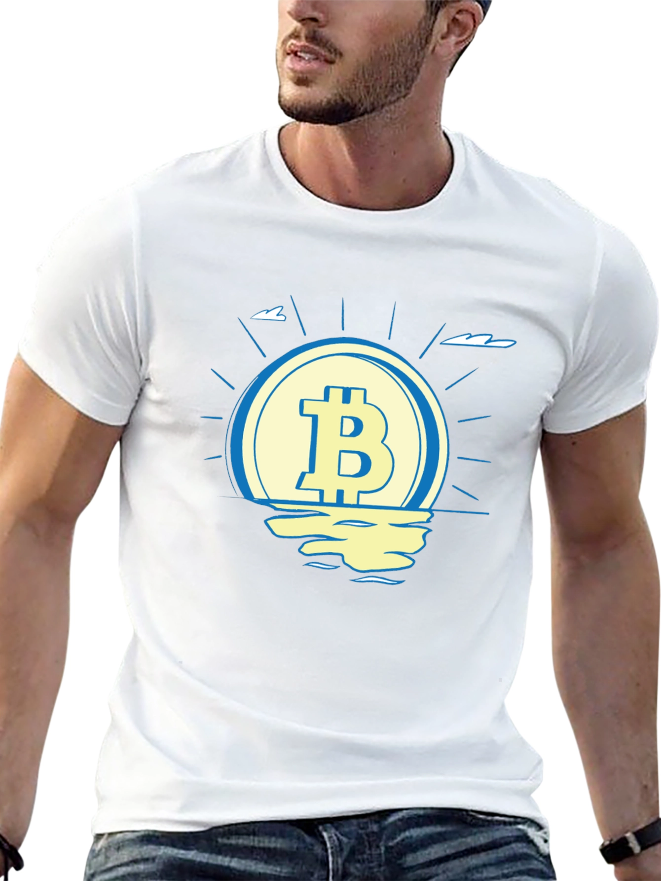 Bitcoin Sunset T-Shirt - Crypto Currency Tee