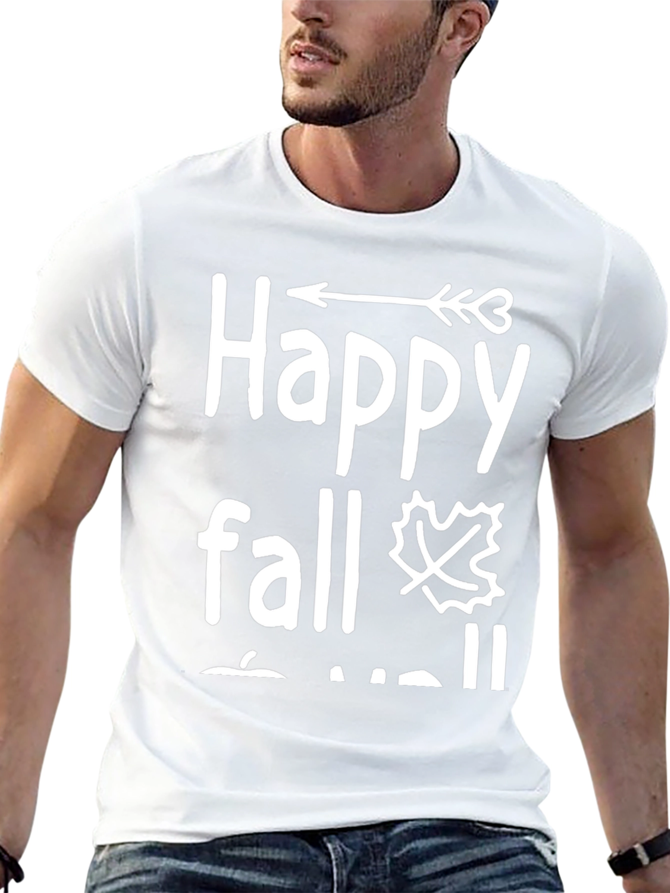 Happy Fall Yall Black Graphic Tee