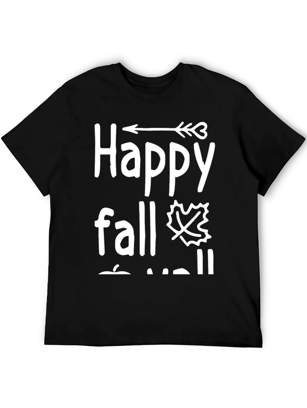 Happy Fall Yall Black Graphic Tee