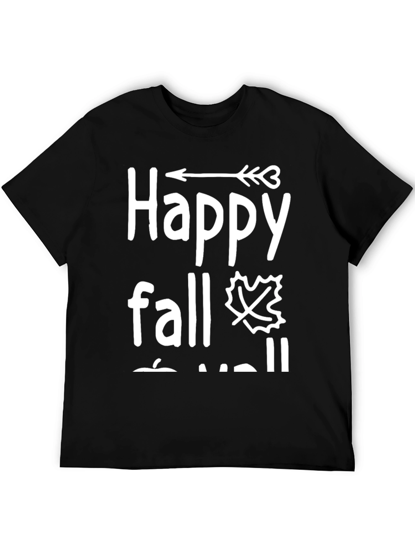 Happy Fall Yall Black Graphic Tee