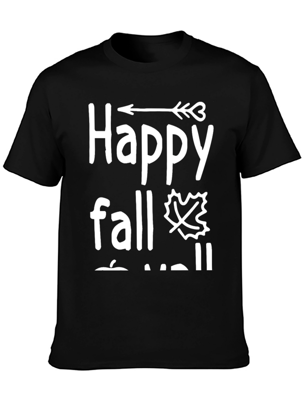 Happy Fall Yall Black Graphic Tee