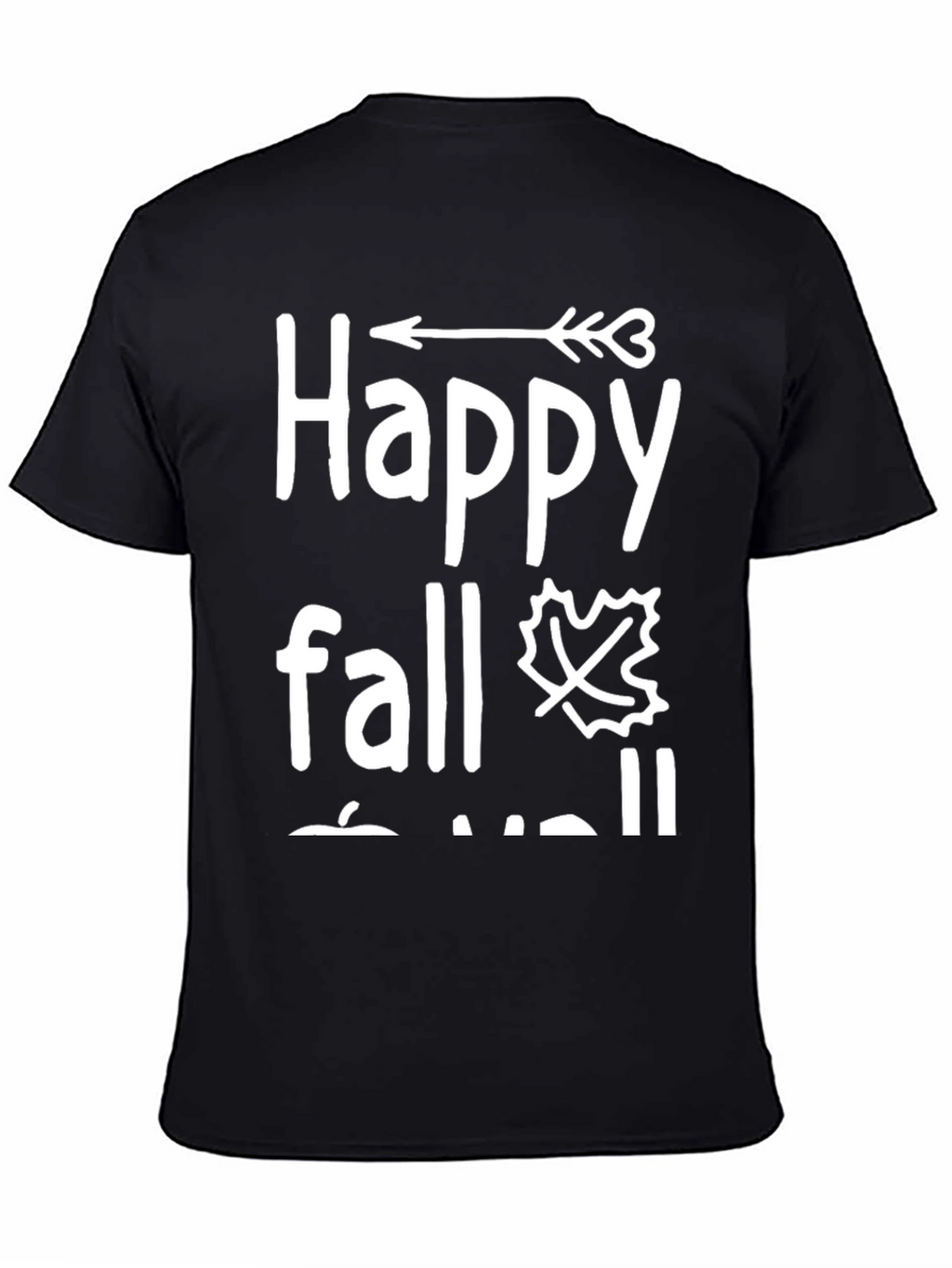 Happy Fall Yall Black Graphic Tee