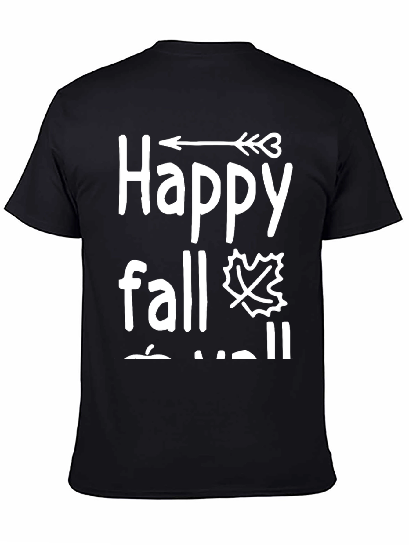 Happy Fall Yall Black Graphic Tee