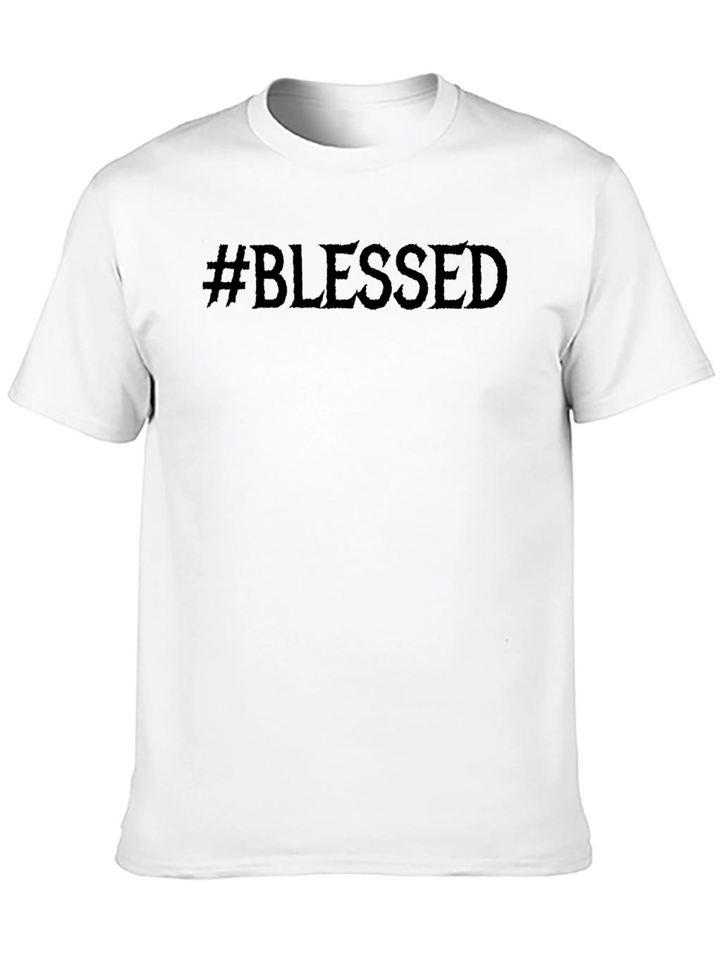 #Blessed Graphic Print Black T-Shirt
