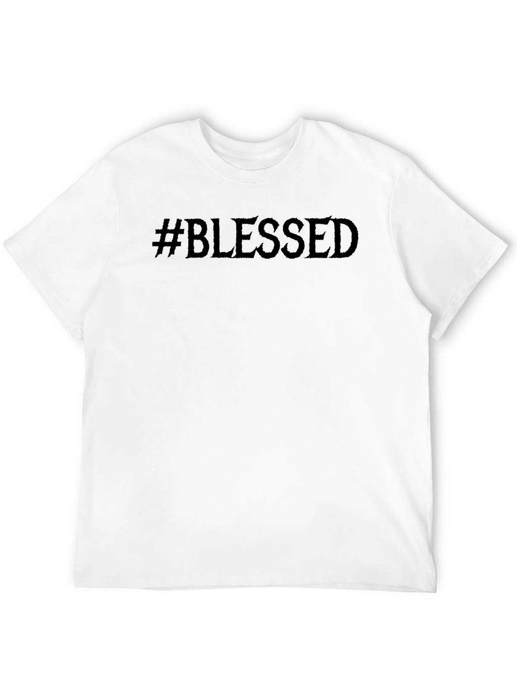#Blessed Graphic Print Black T-Shirt