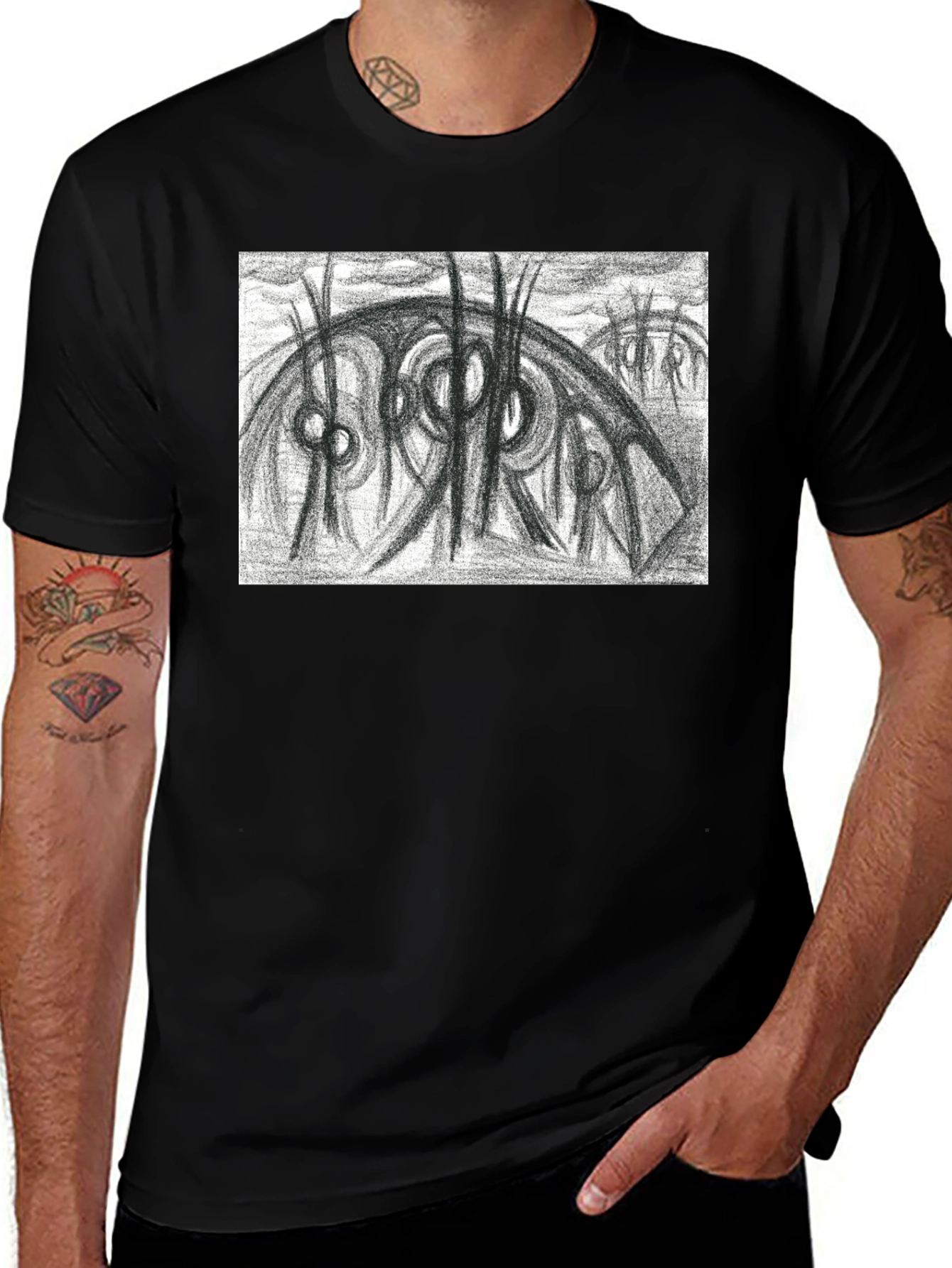 Abstract Graphic Print Tee
