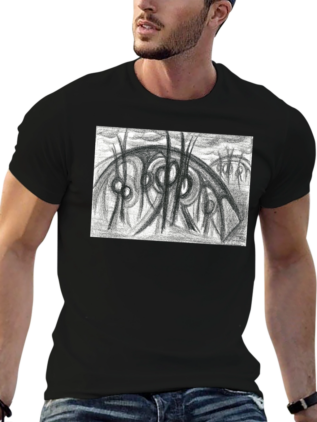 Abstract Graphic Print Tee