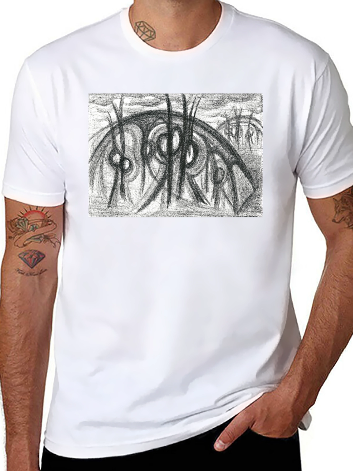 Abstract Graphic Print Tee