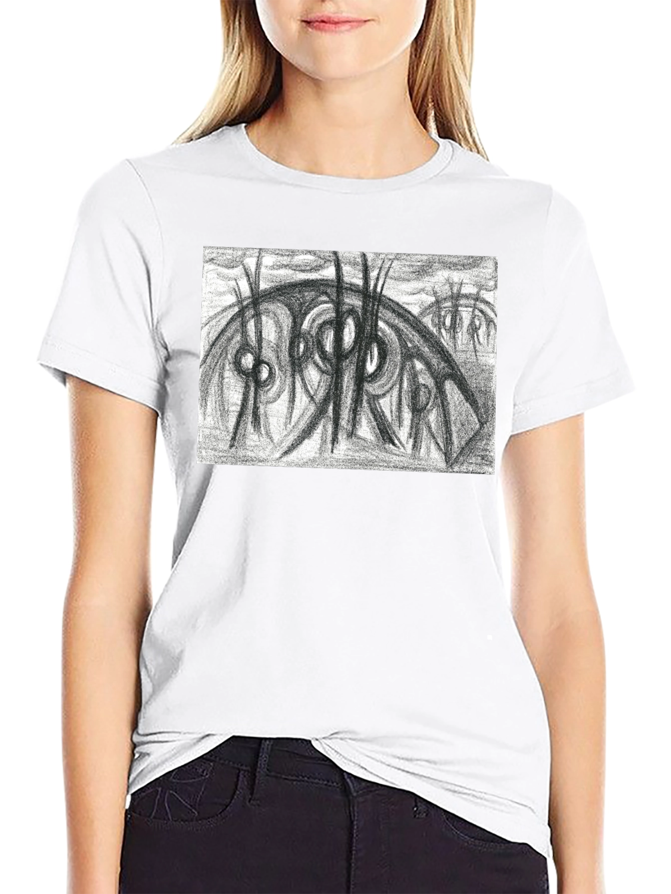 Abstract Graphic Print Tee