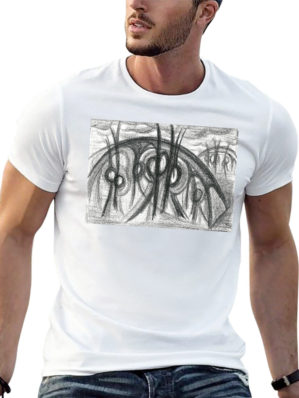 Abstract Graphic Print Tee