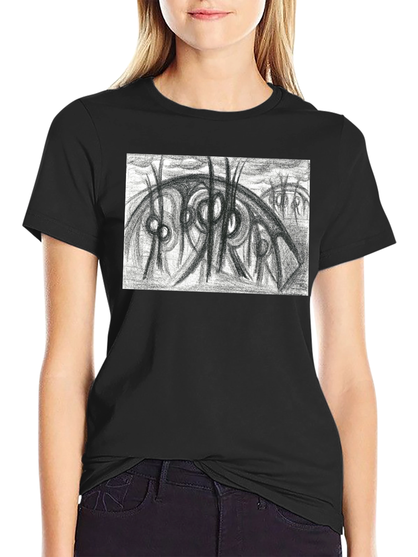 Abstract Graphic Print Tee