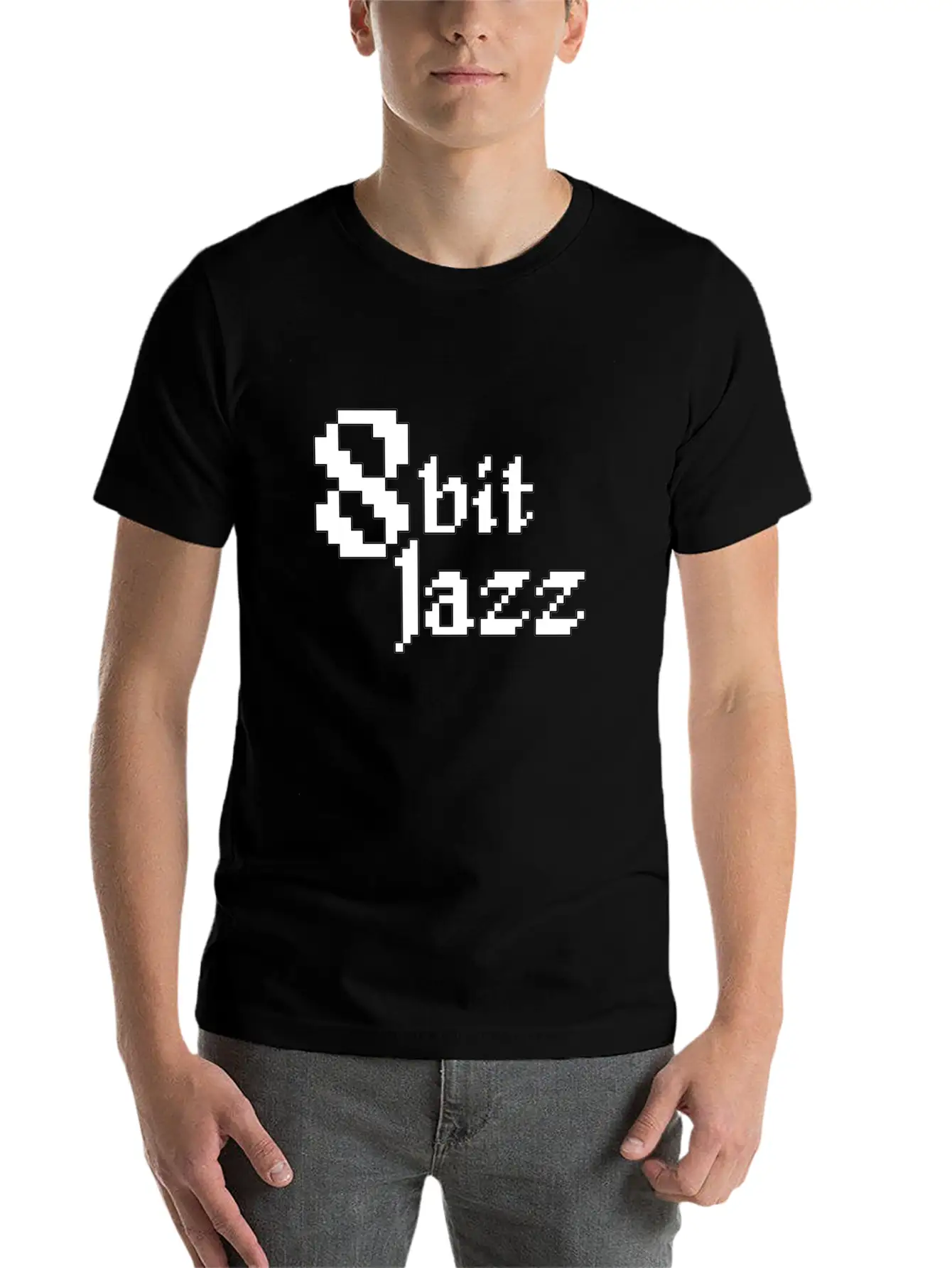 8 Bit Jazz Logo - White Classic Cotton Tee – Unisex Comfort For Any Season