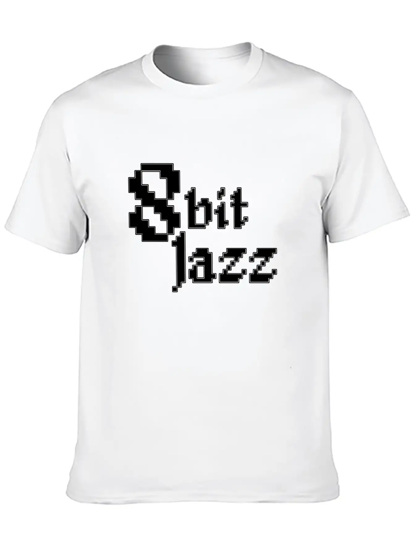 8 Bit Jazz Logo - White Classic Cotton Tee – Unisex Comfort For Any Season