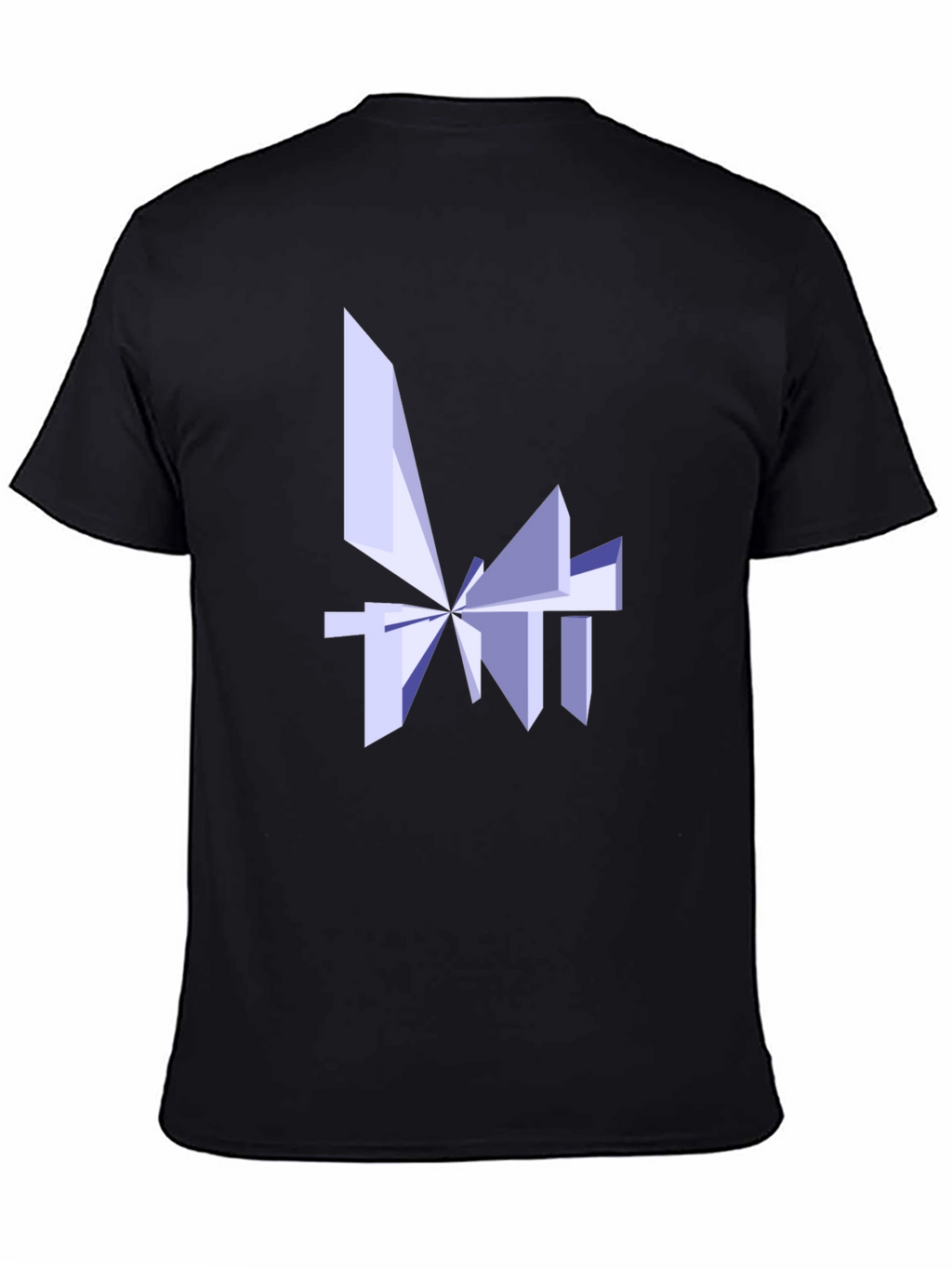 Abstract Geometric Design Black T-Shirt
