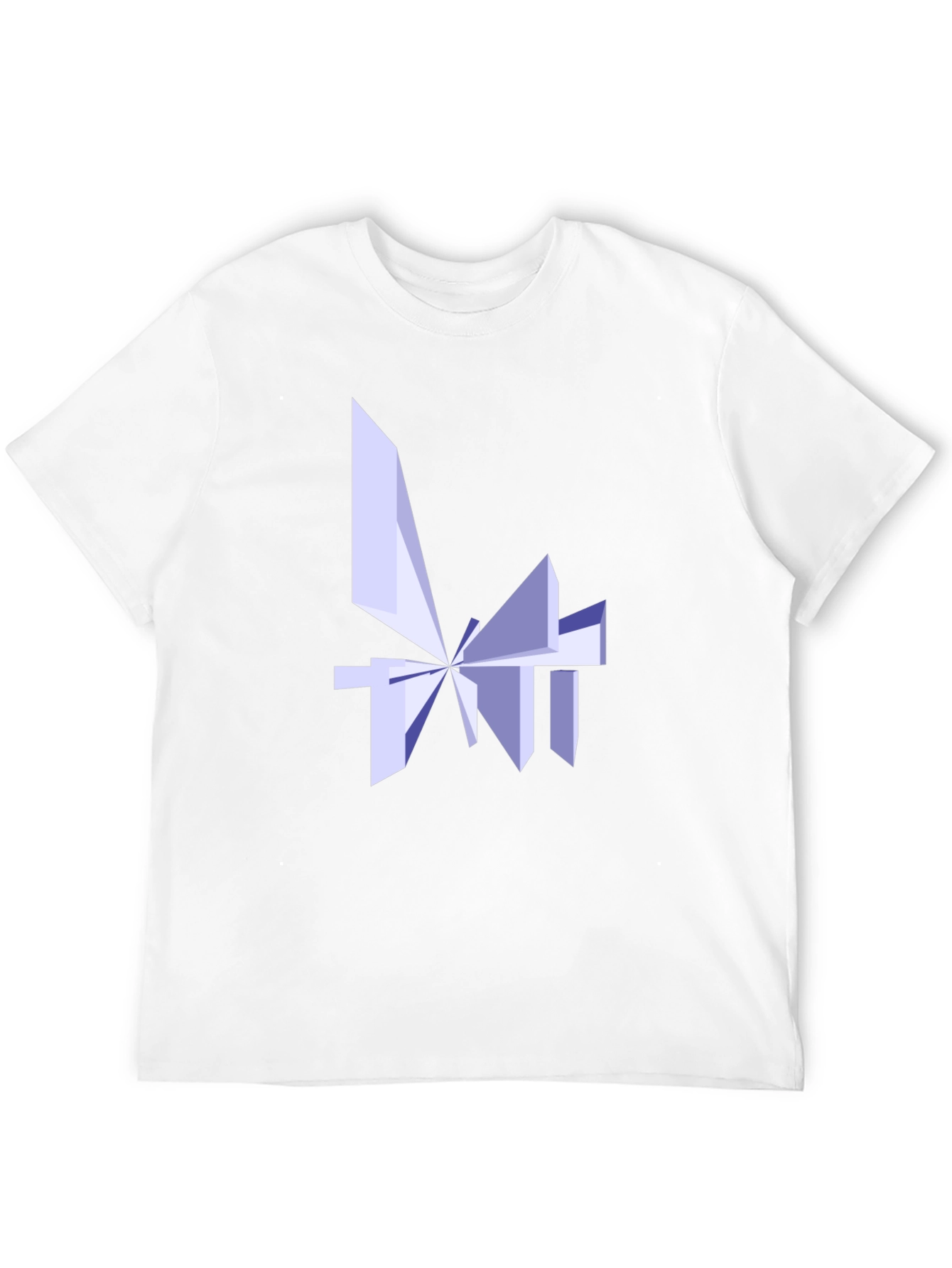 Abstract Geometric Design Black T-Shirt